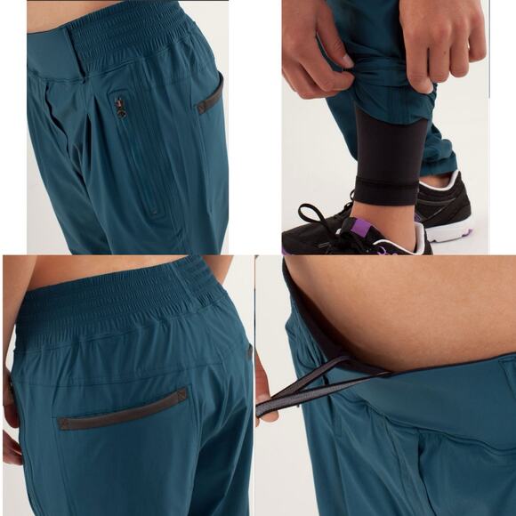 Lululemon Women’s Blue Run With Rover Activewear Jogger Pants Size‎ 8 - Picture 4 of 12